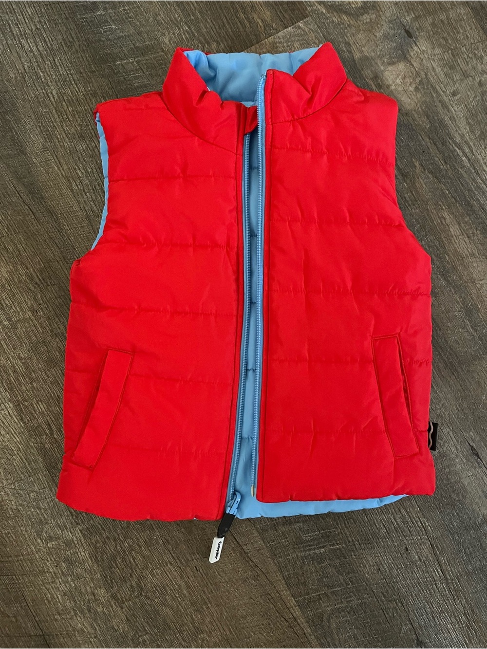 Boys 4T Crayola Red and Light Blue Reversible Puffer Vest